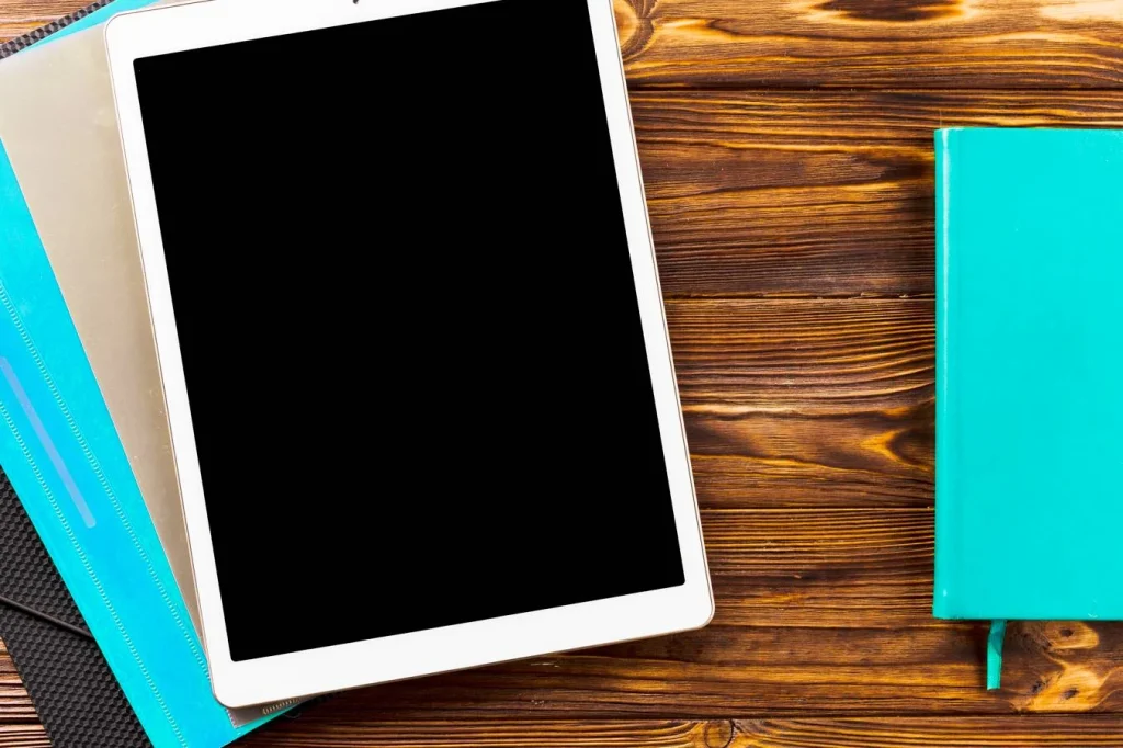 person reading ebook on kindle device